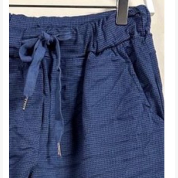 NWT Venti6 super soft, stretchy blue with tiny Swiss dot jogger pants - Picture 2 of 2